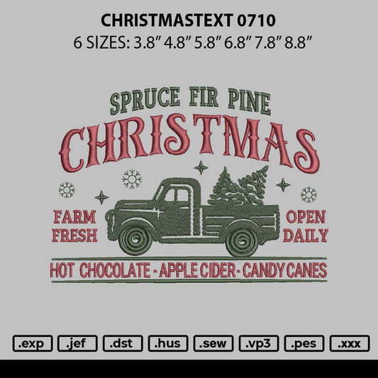 Christmastext 0710 Embroidery FIle 6 sizes
