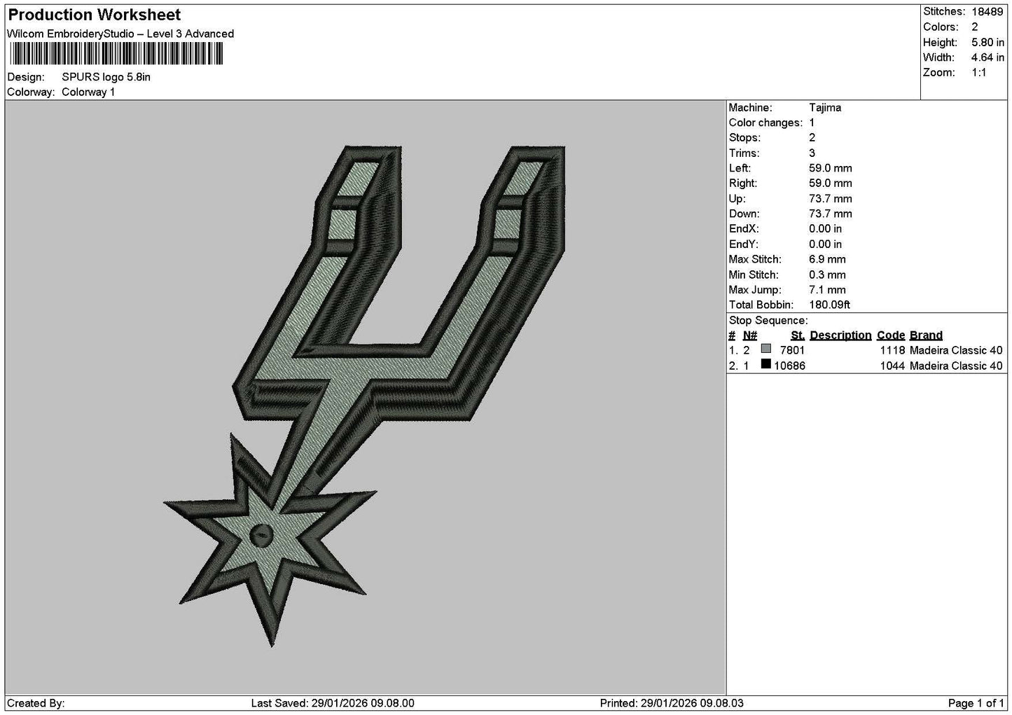 Logo 2901 Embroidery File 6 sizes
