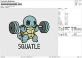 SQUATLE281025 Embroidery File 6 size