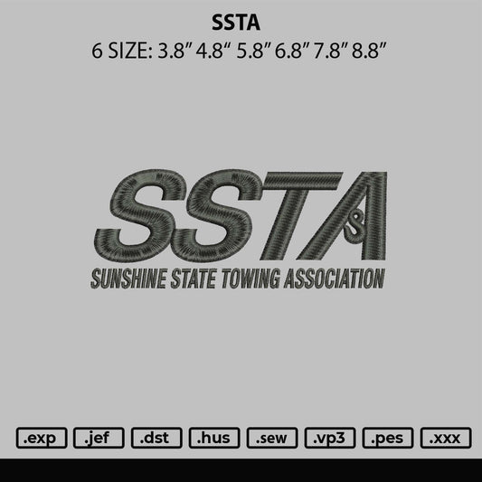 Ssta Embroidery File 6 sizes