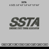 Ssta Embroidery File 6 sizes
