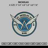 Nicholas Embroidery File 6 sizes