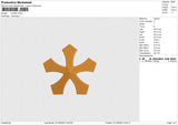 STAR5 Embroidery File 6 sizes
