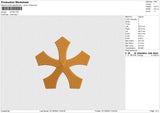 STAR5 Embroidery File 6 sizes