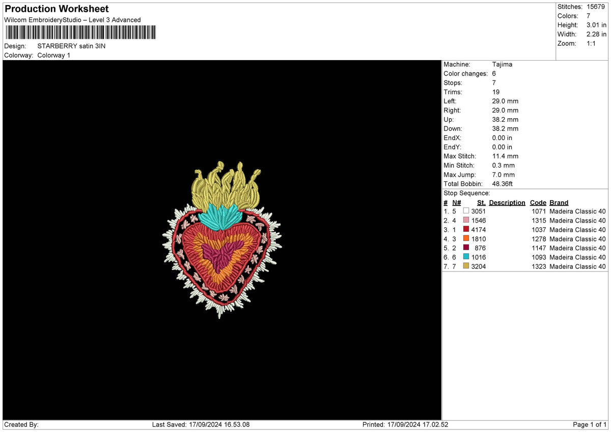 Heart Handmade Embroidery File 6 sizes