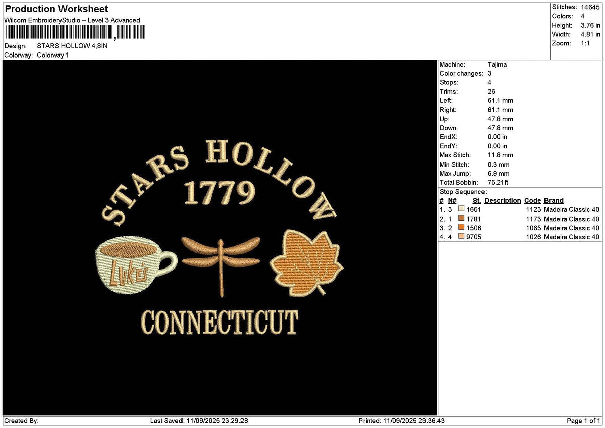 Starstext 1109 Embroidery File 6 sizes