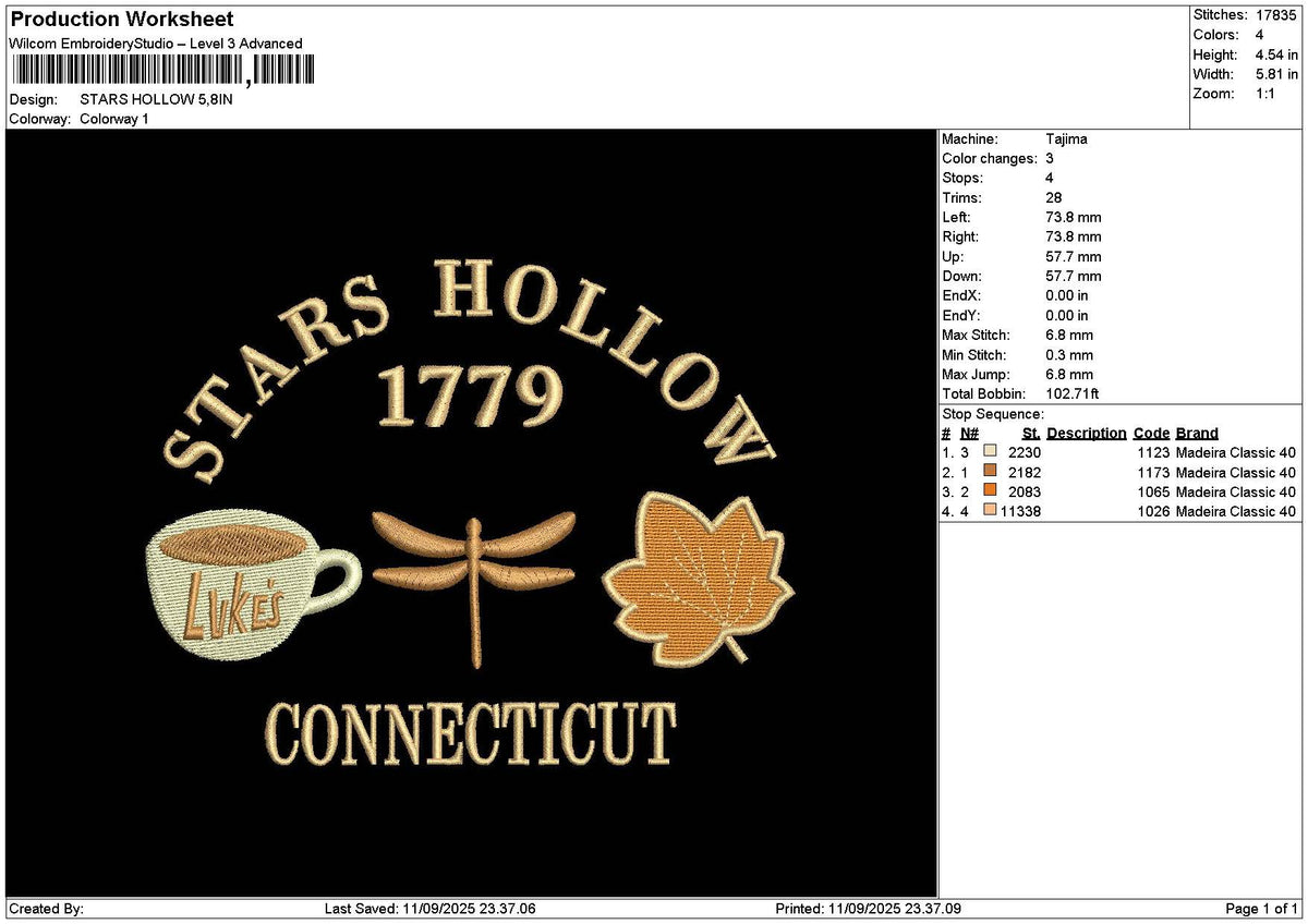 Starstext 1109 Embroidery File 6 sizes