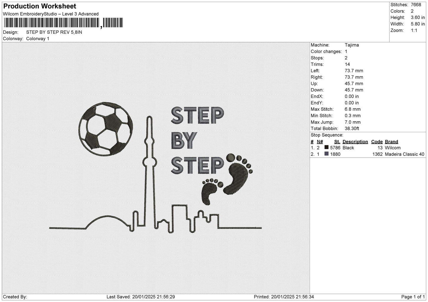 STEP BY STEP Embroidery File 6 size