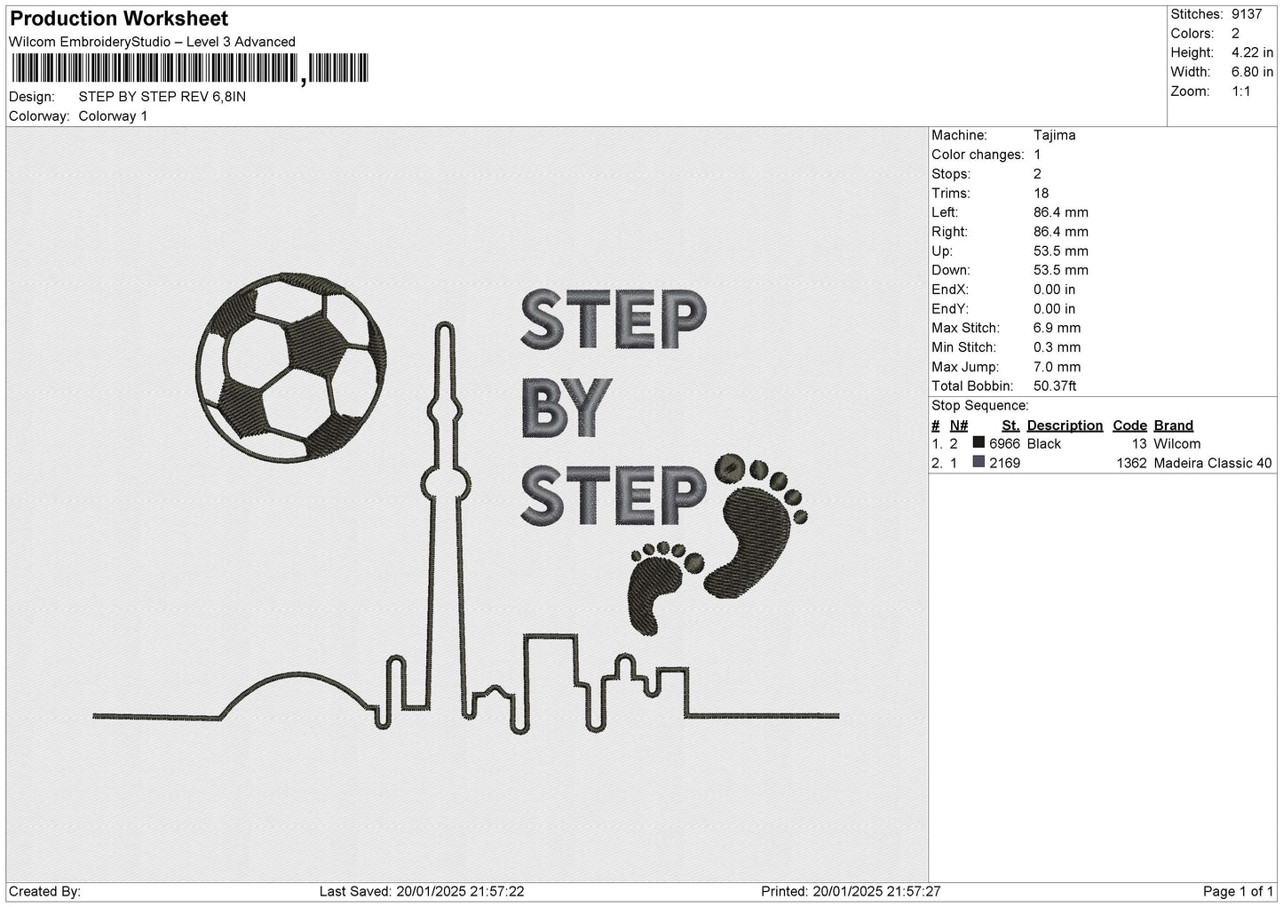 STEP BY STEP Embroidery File 6 size