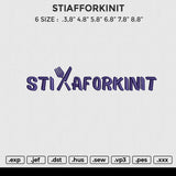 STIAFORKINIT V2 Embroidery File 6 sizes