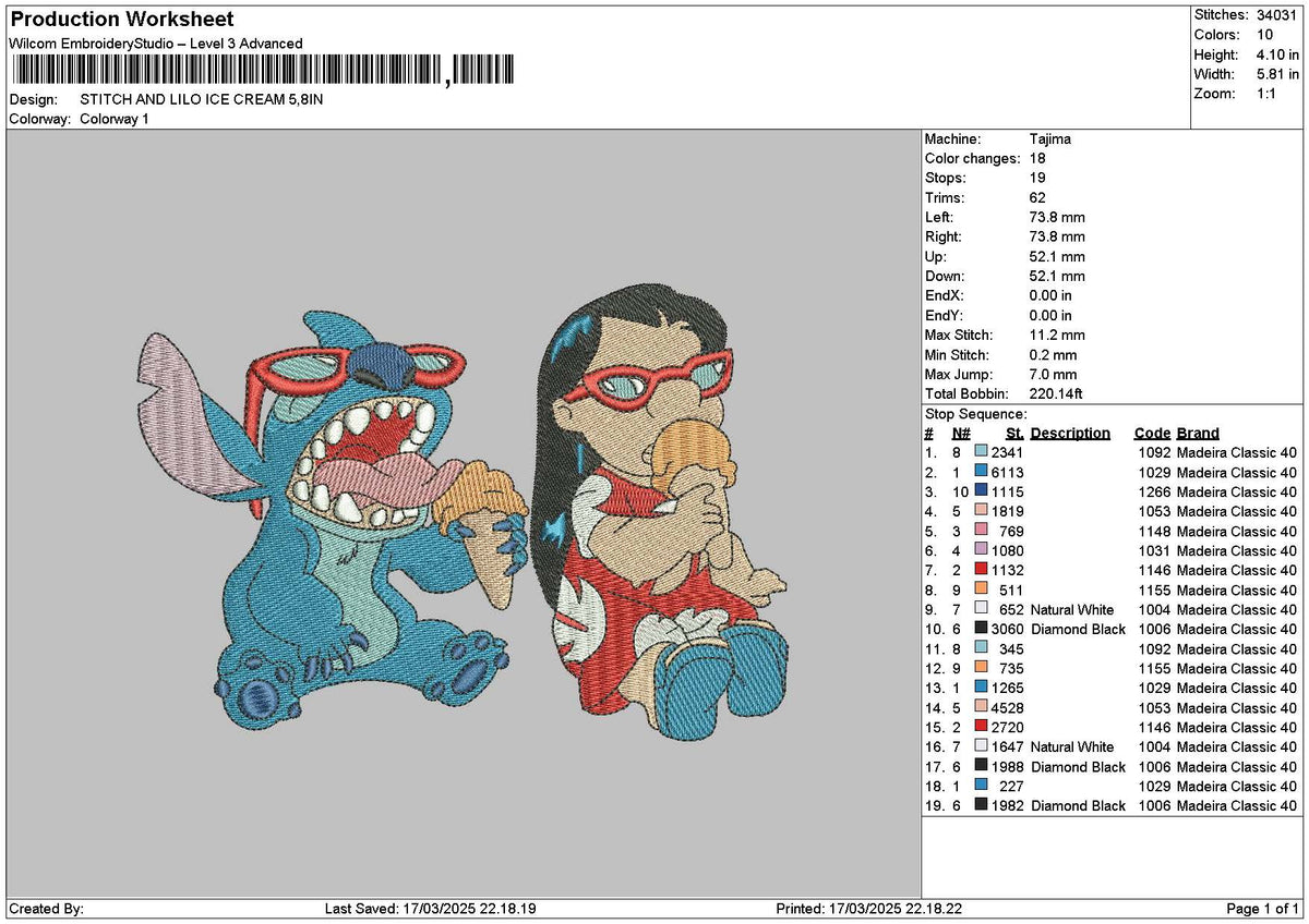 Stitchice 0103 Embroidery File 6 sizes