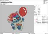 Stitch Clawn Embroidery File 6 sizes