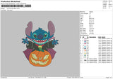 Stitch Pumpkin 23 v2 Embroidery File 6 sizes