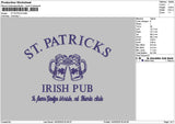 Patrickstext 02 Embroidery File 6 sizes