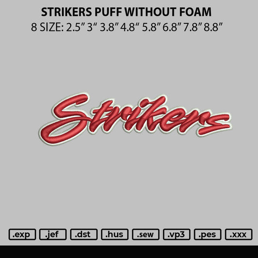 Strikers Puff Without Foam Embroidery