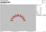 Strongest Embroidery File 6 sizes