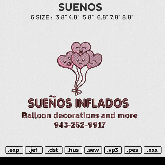 SUENOS Embroidery File 6 size