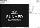 Sunmed Embroidery File 6 sizes