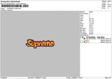 Supremetext Flame Embroidery File 6 sizes