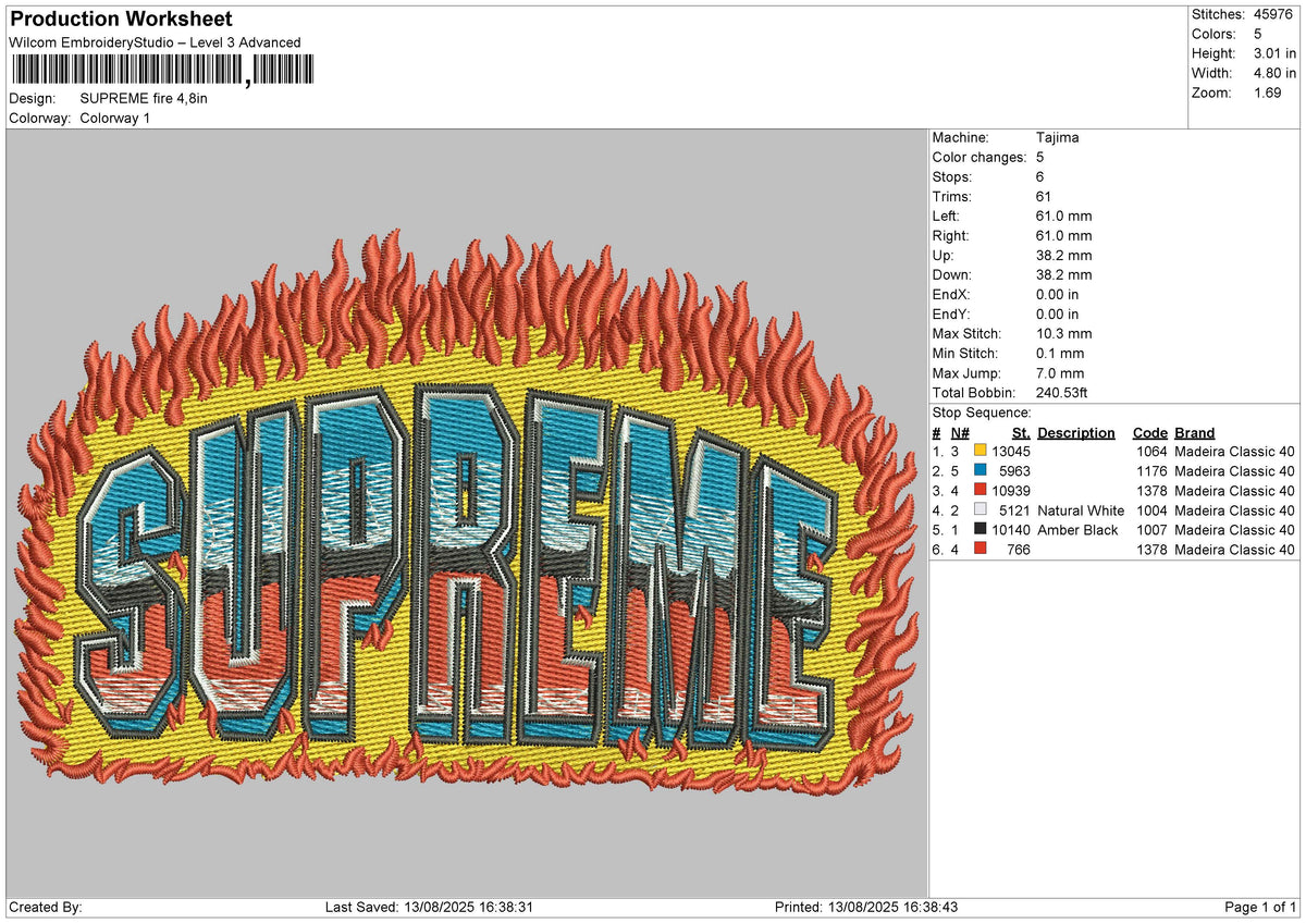 SUPREME fire