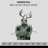 Sudden Dv2 Embroidery File 6 sizes