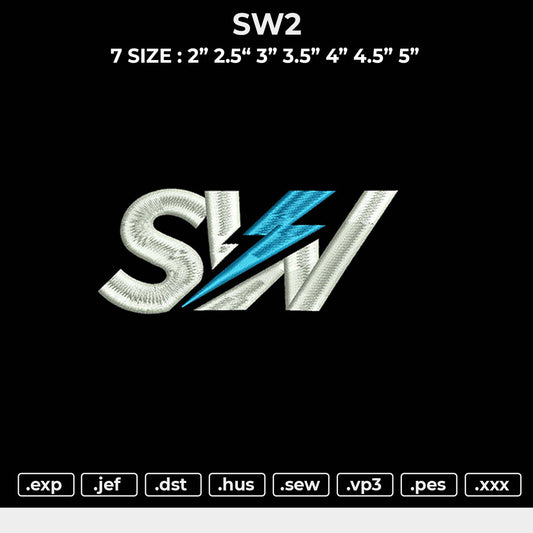 SW2 Embroidery File 6 sizes