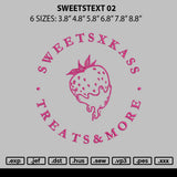 Sweetstext 02 Embroidery File 6 sizes