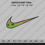 Swoosh Baby Yoda Alien 2 Embroidery