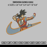Swoosh Goku 0302 Embroidery File 6 sizes