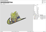 Swoosh Goku V6 Embroidery File 6 sizes