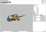 Swoosh Mater 01 Embroidery File 6 sizes