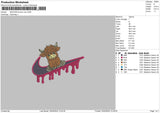 Swoosh Cow 03 Embroidery File 6 sizes