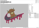 Swoosh Cow 03 Embroidery File 6 sizes