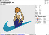 SWOOSH BASKETBALL Embroidery