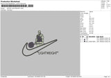 Swoosh Gym Embroidery File 6 sizes