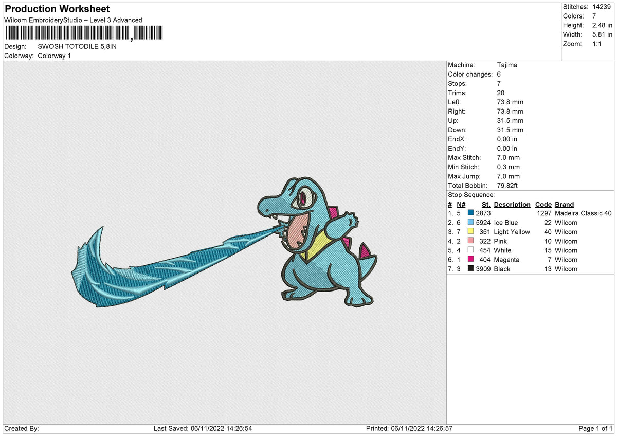 SWOSH TOTODILE