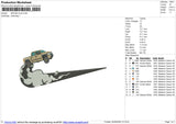 SWOSH truck Embroidery File 6 size