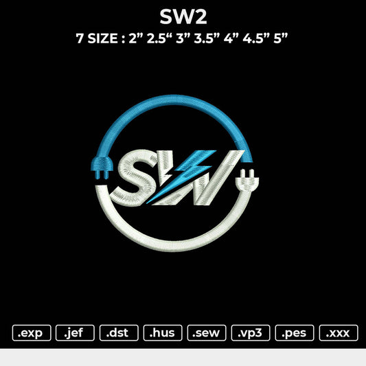SW Embroidery File 6 sizes