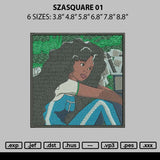 Szasquare 01 Embroidery File 6 sizes