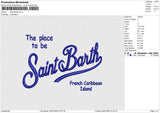 Saint Barth Embroidery File 6 size