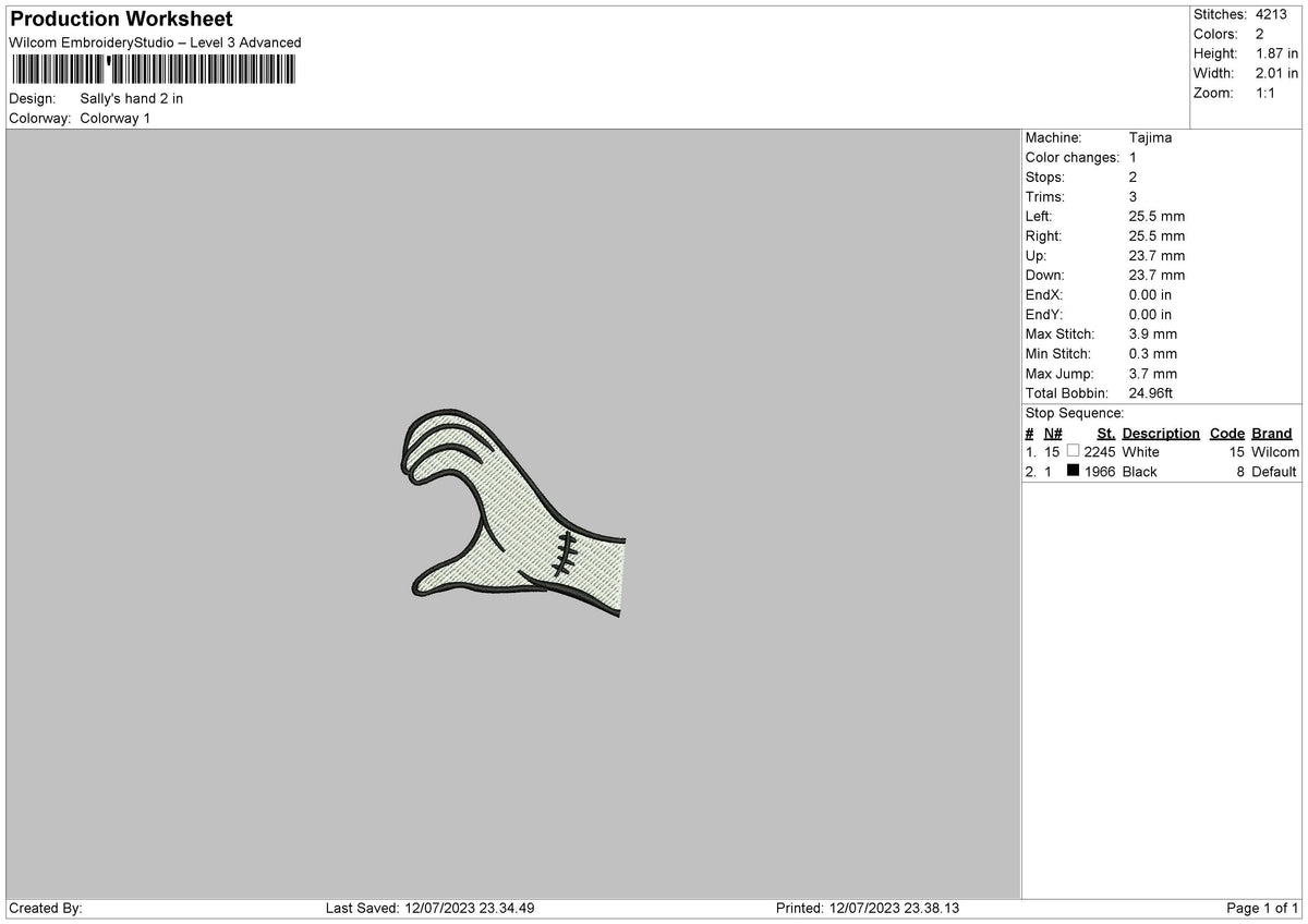 Sally Hand Embroidery File 6 sizes