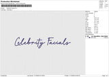 celebrity facials Embroidery