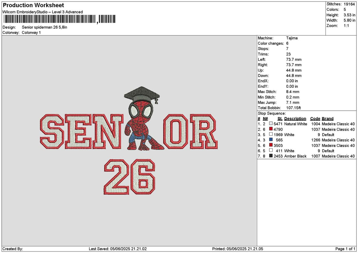 Senior Spider 26 27 Embroidery 2 Files
