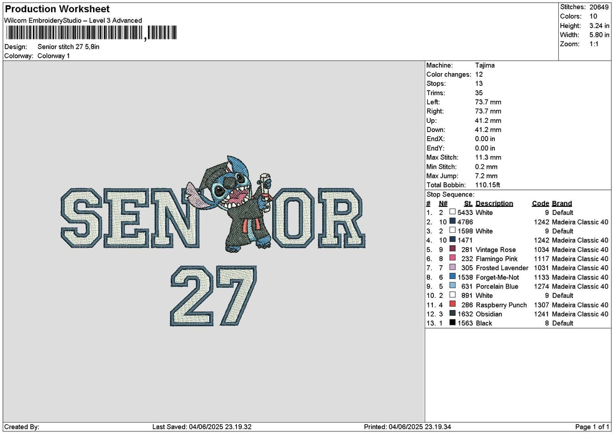 Senior Stitch 26 27 Embroidery 2 Files