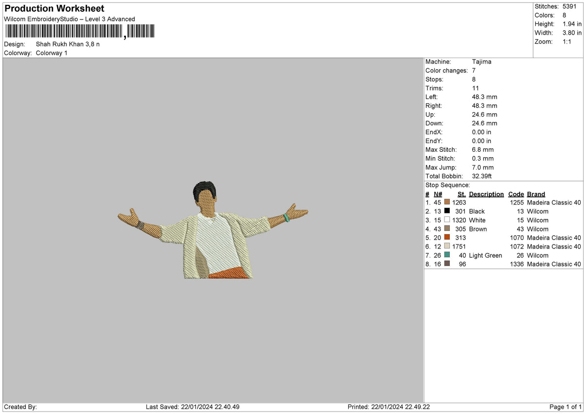 Photoflat 2201 Embroidery File 6 sizes