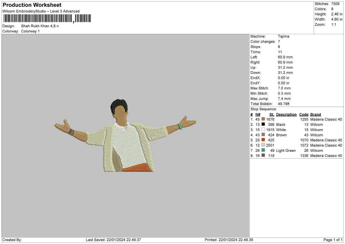 Photoflat 2201 Embroidery File 6 sizes
