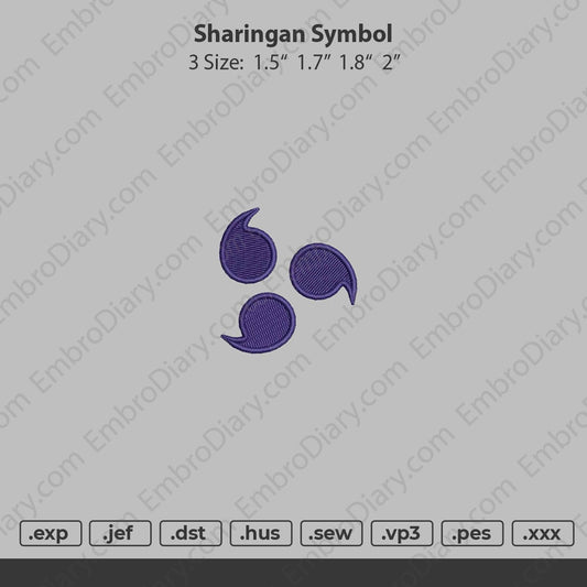Sharingan Symbol Embroidery