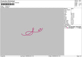 S Hearts Embroidery File 6 sizes