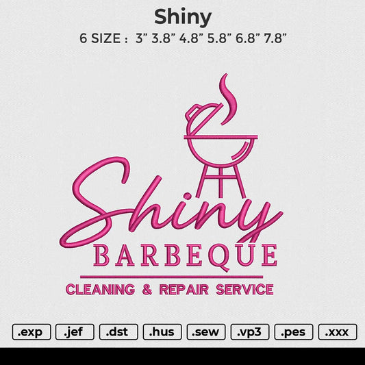 Shiny Embroidery File 6 size