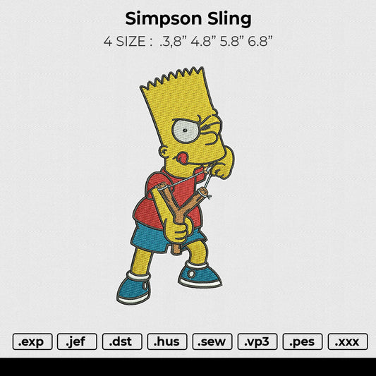 Simpson Sling Embroidery